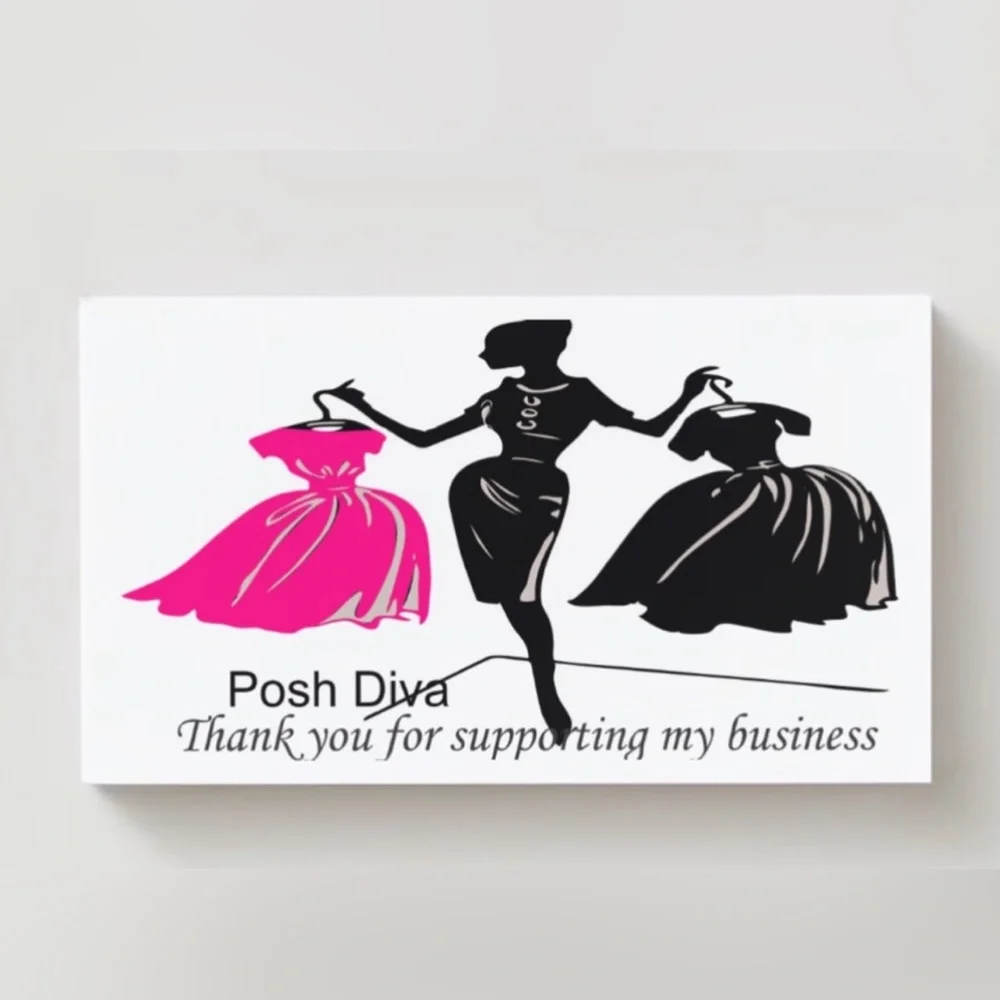 30 pcs Glossy Posh Diva Thank You Cards